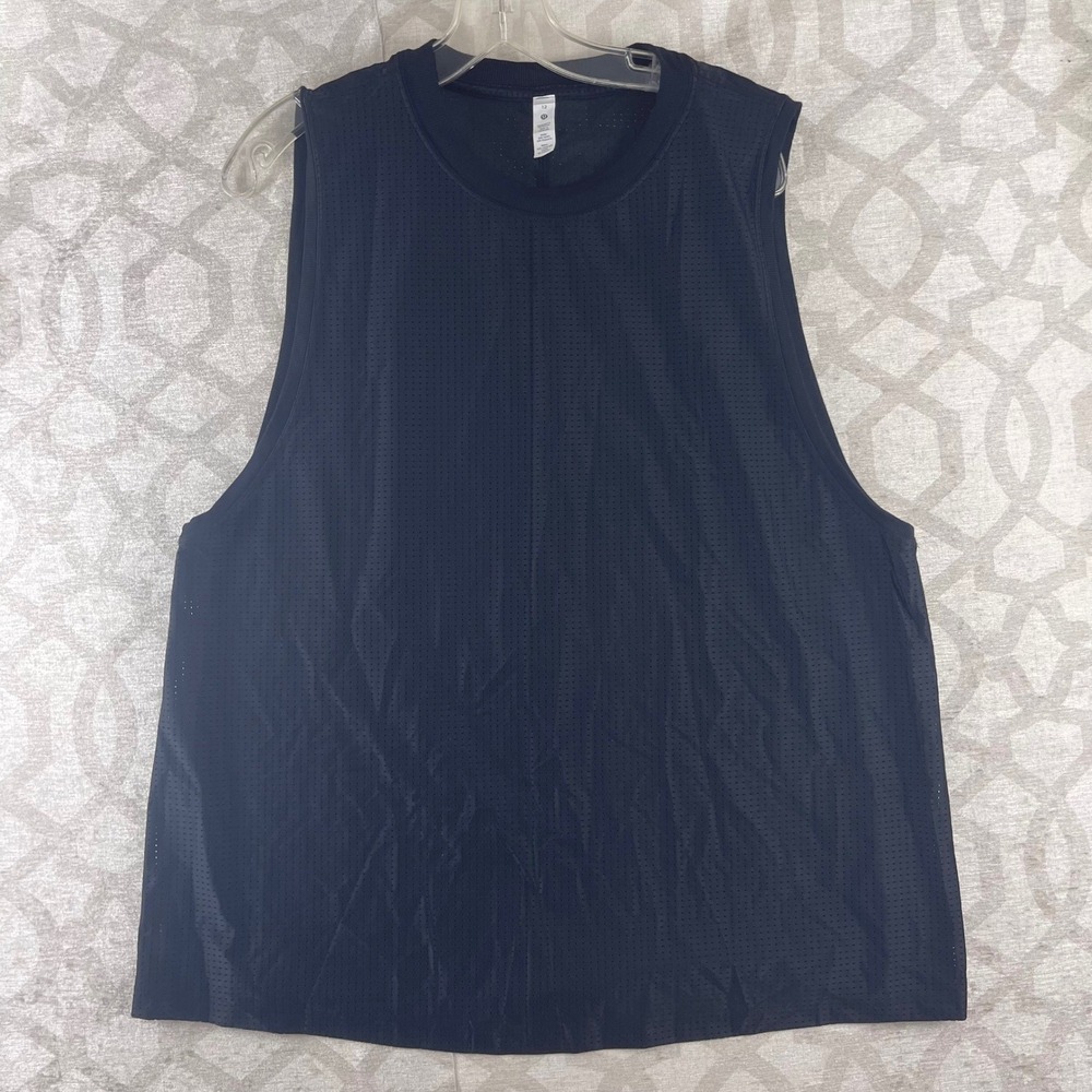 lululemon athletica Dark Blue Mesh Muscle Tank